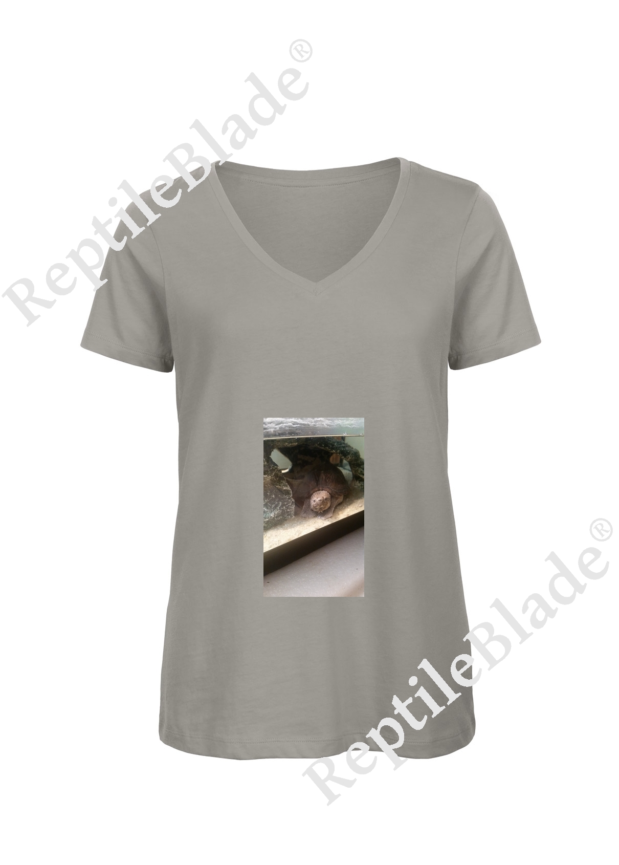 T-shirt femme col v "Lilo tortues"