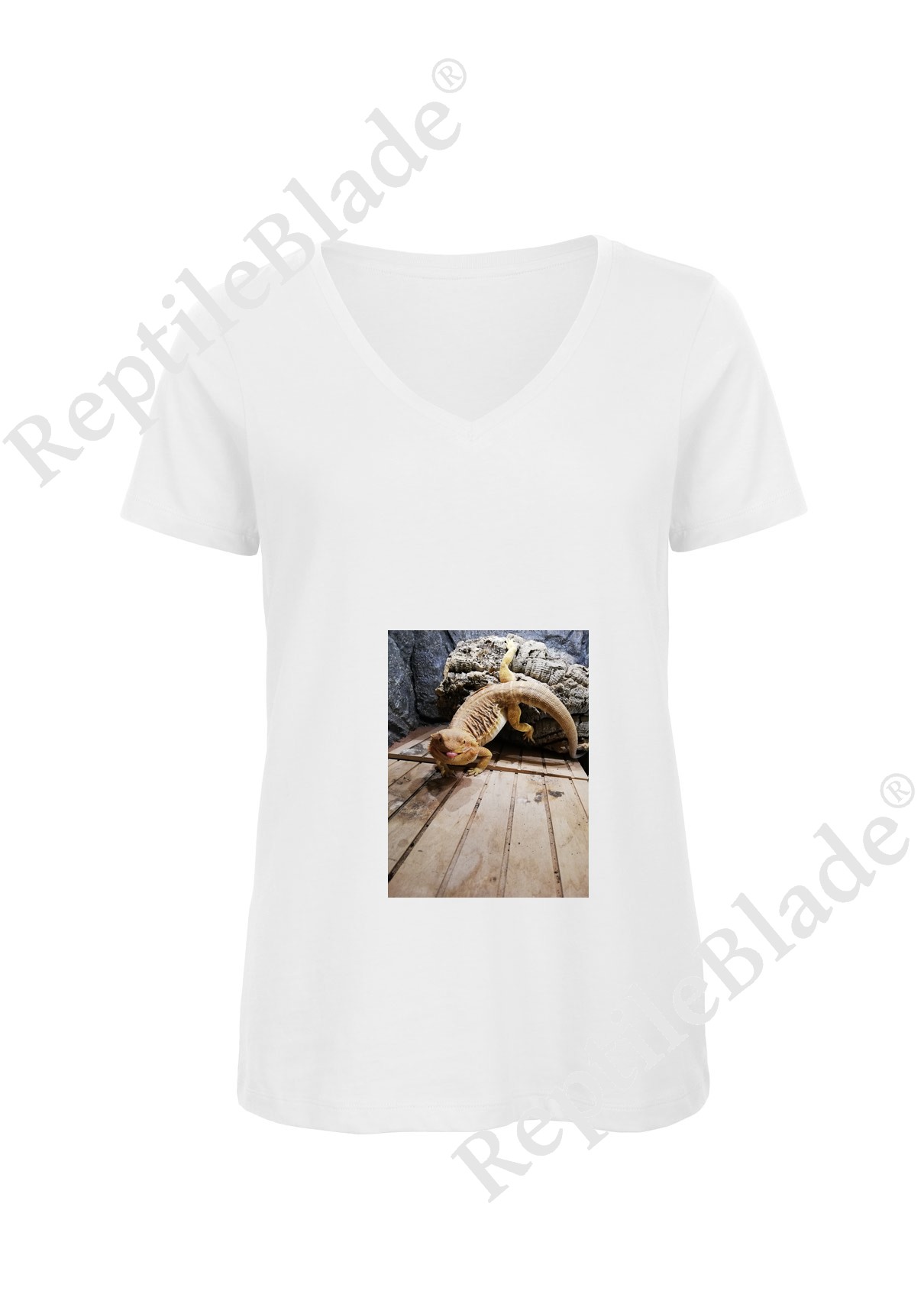 Miniature T-shirt femme col v "Lilo tortues"