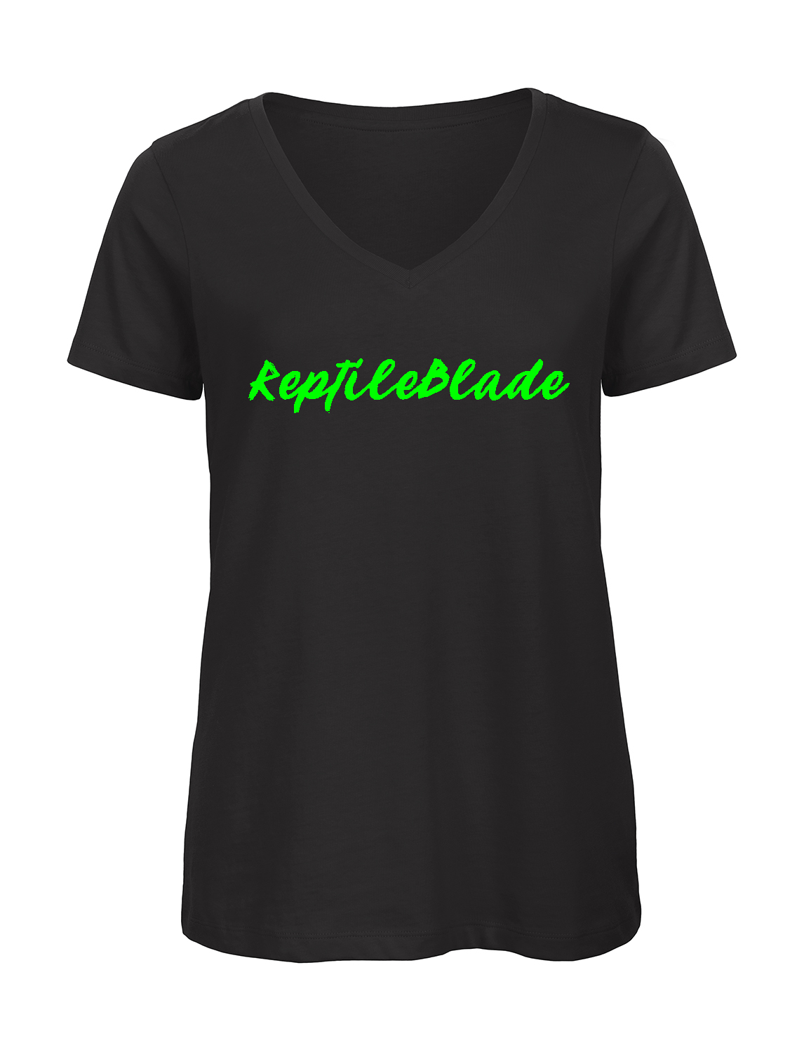 Miniature T-shirt femme col v "ReptileBlade"
