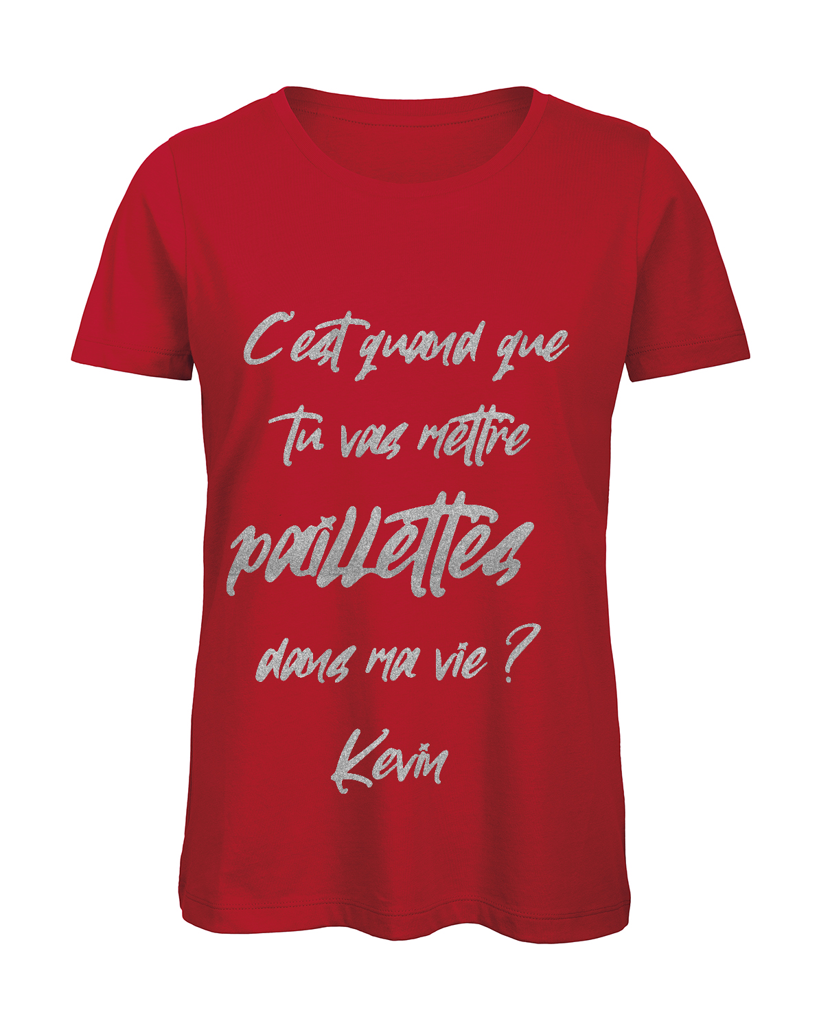 Miniature T-shirt femme "C'est quand que tu vas mettre des paillettes dans ma vie"