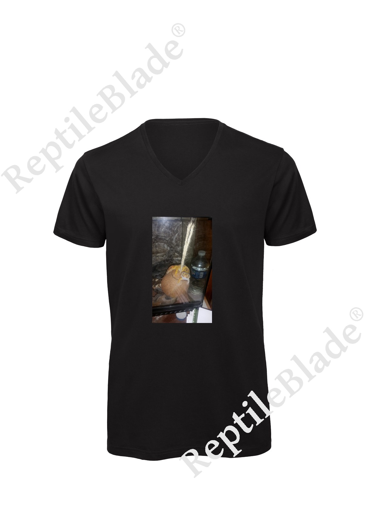 Miniature T-shirt homme col v "Lilo tortues"