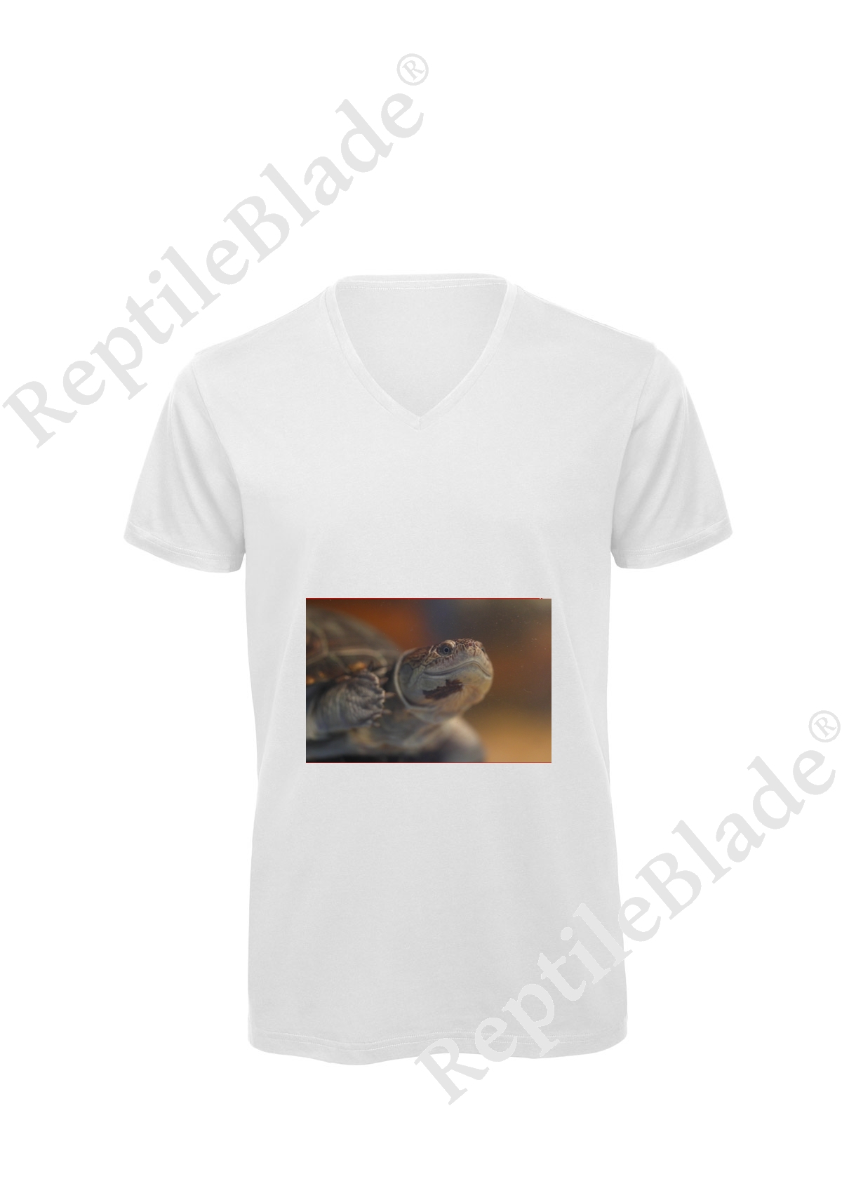 Miniature T-shirt homme col v "Lilo Tortues"