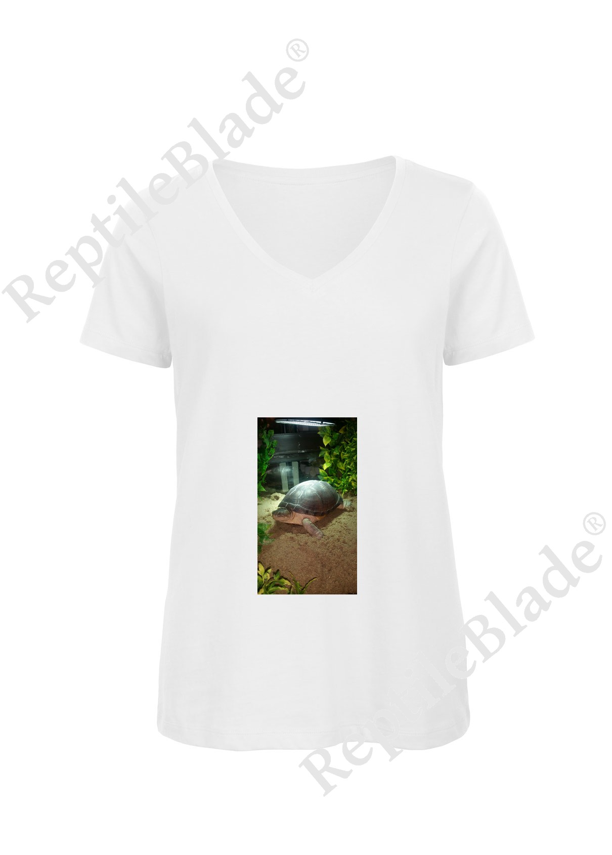 Miniature T-shirt femme col v "Lilo tortues"