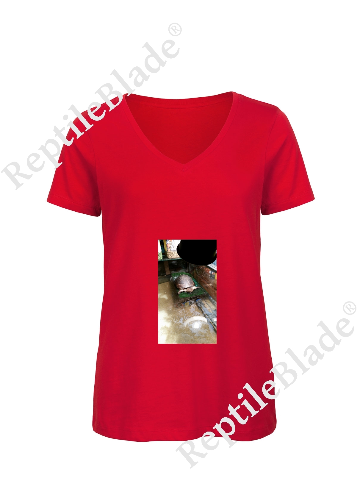 Miniature T-shirt femme col v "Lilo tortues"