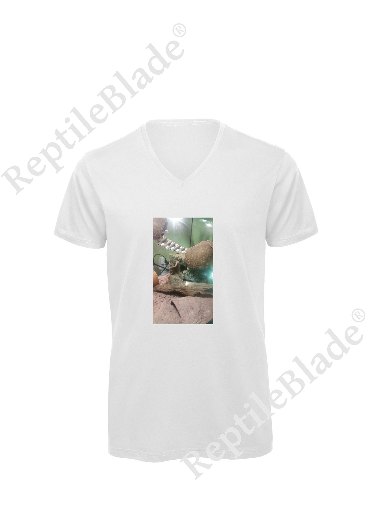 Miniature T-shirt homme col v "Lilo tortues"