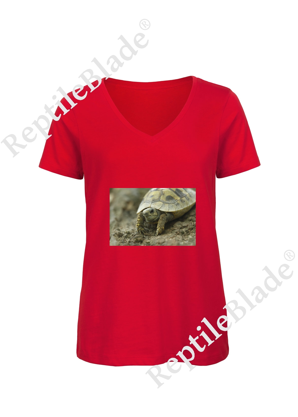 Miniature T-shirt femme col v "Lilo tortues"