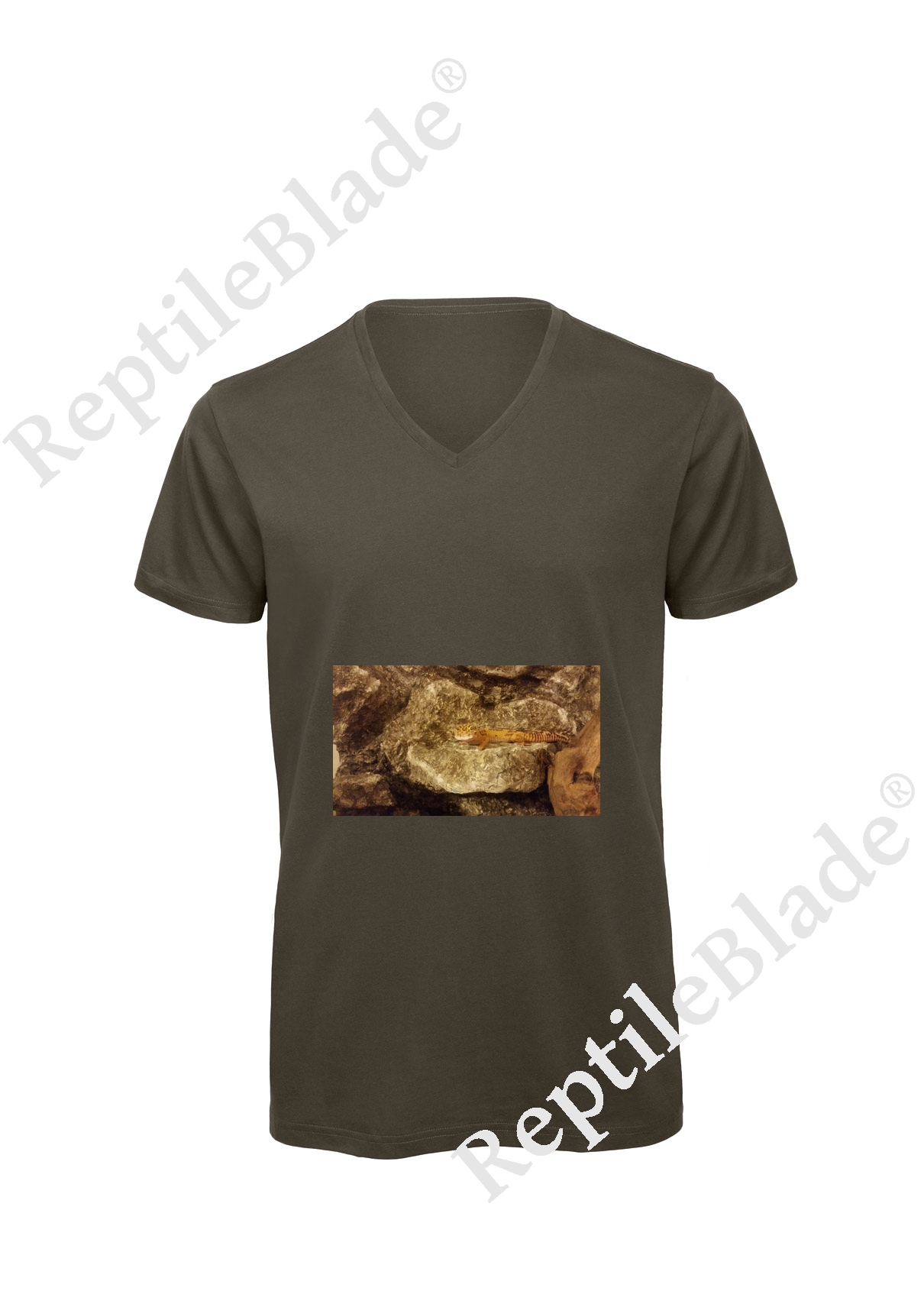 T-shirt homme col v "Lilo tortues"
