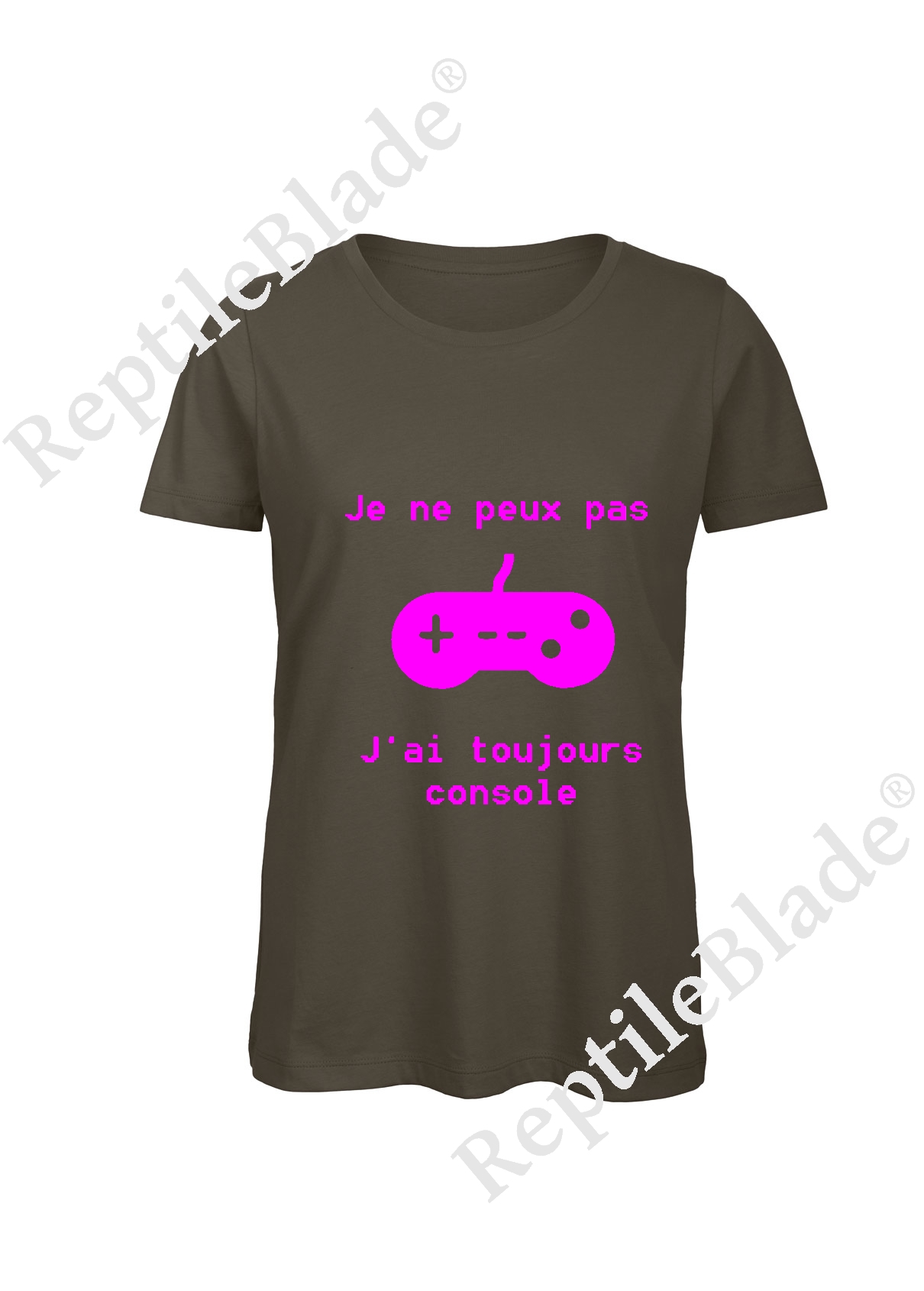 Miniature T-shirt femme "Je peux pas j'ai toujours console"