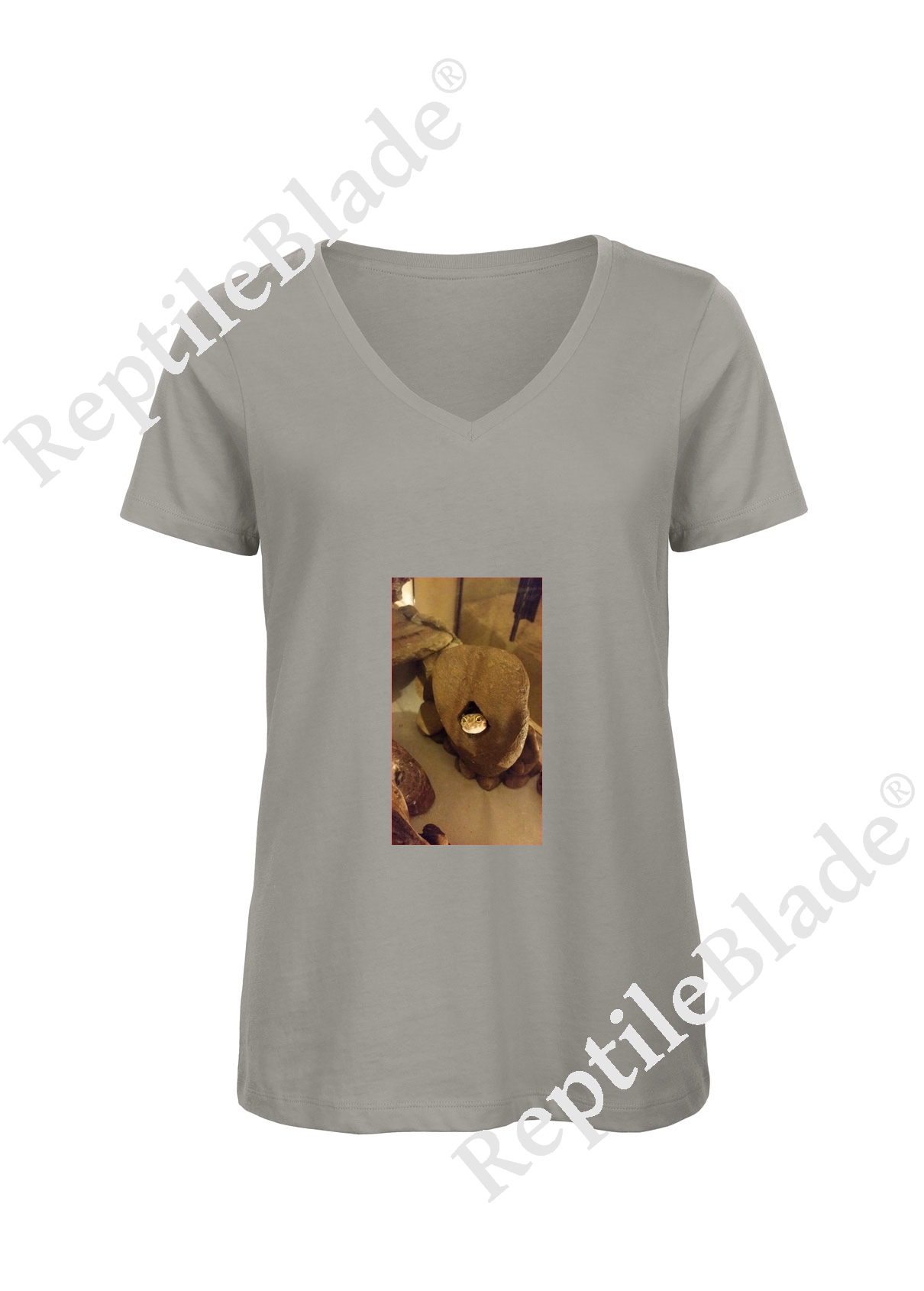 T-shirt femme col v "Lilo tortues"