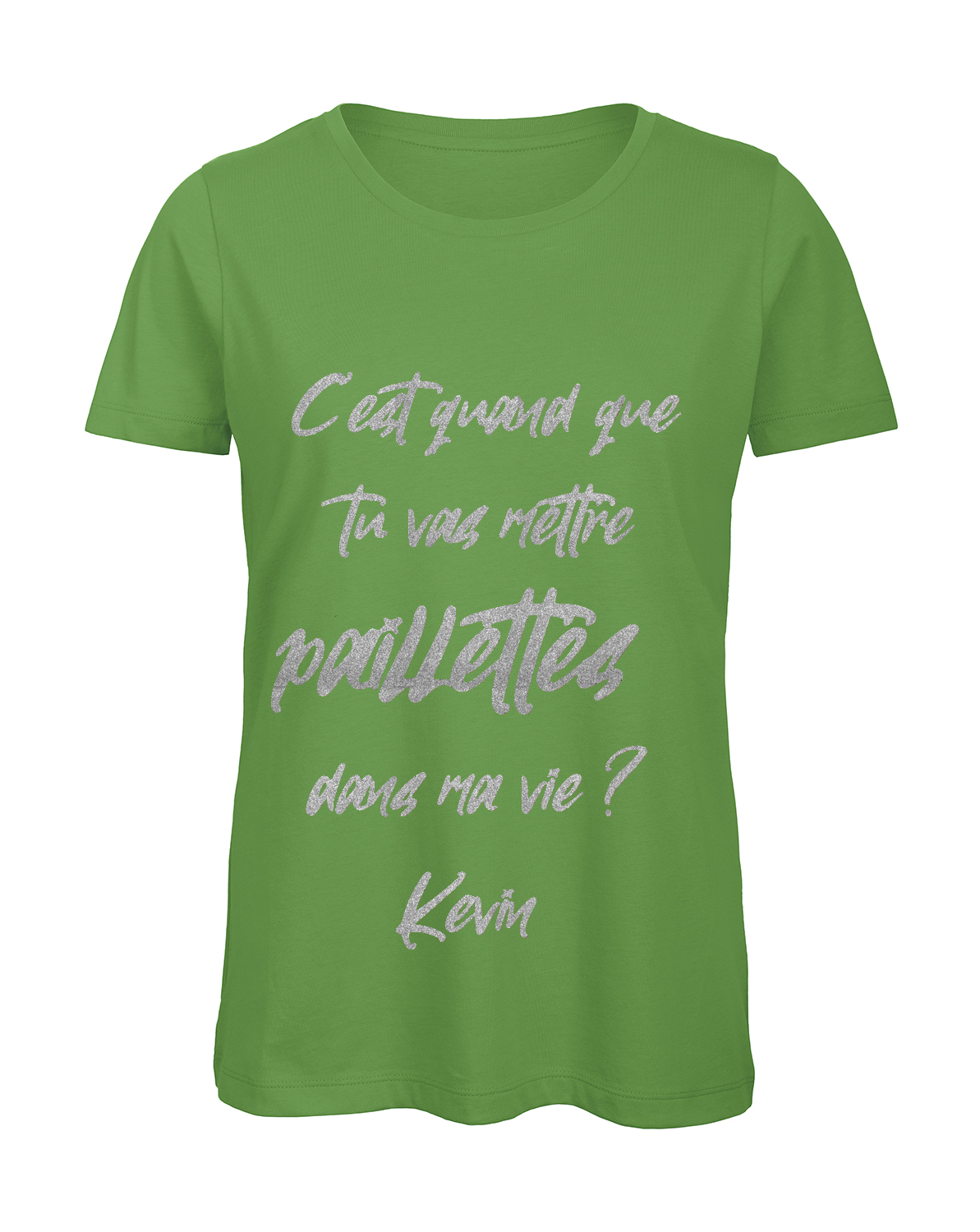 Miniature T-shirt femme "C'est quand que tu vas mettre des paillettes dans ma vie"