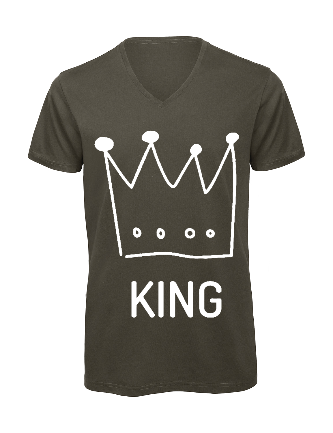 Miniature T-shirt homme col v "king"