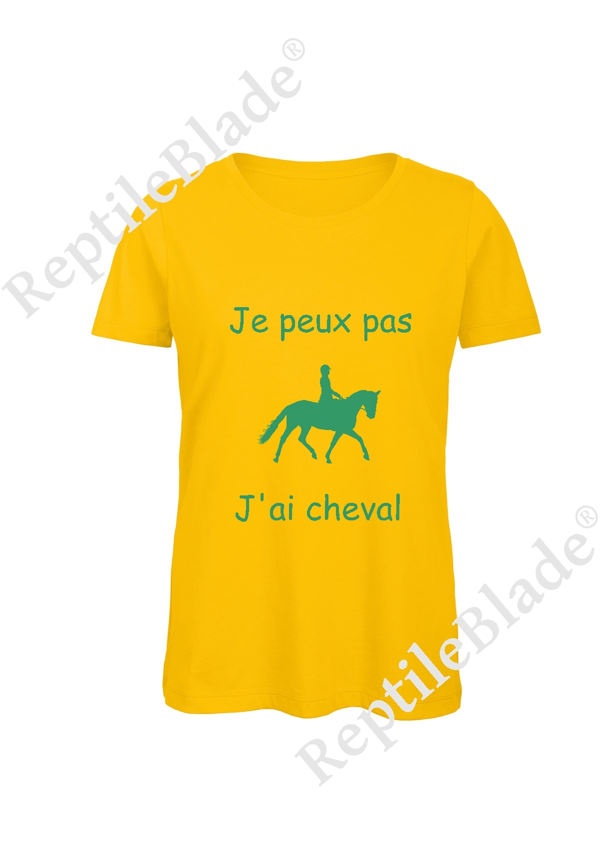 Miniature T-shirt femme "Je peux pas j'ai cheval"