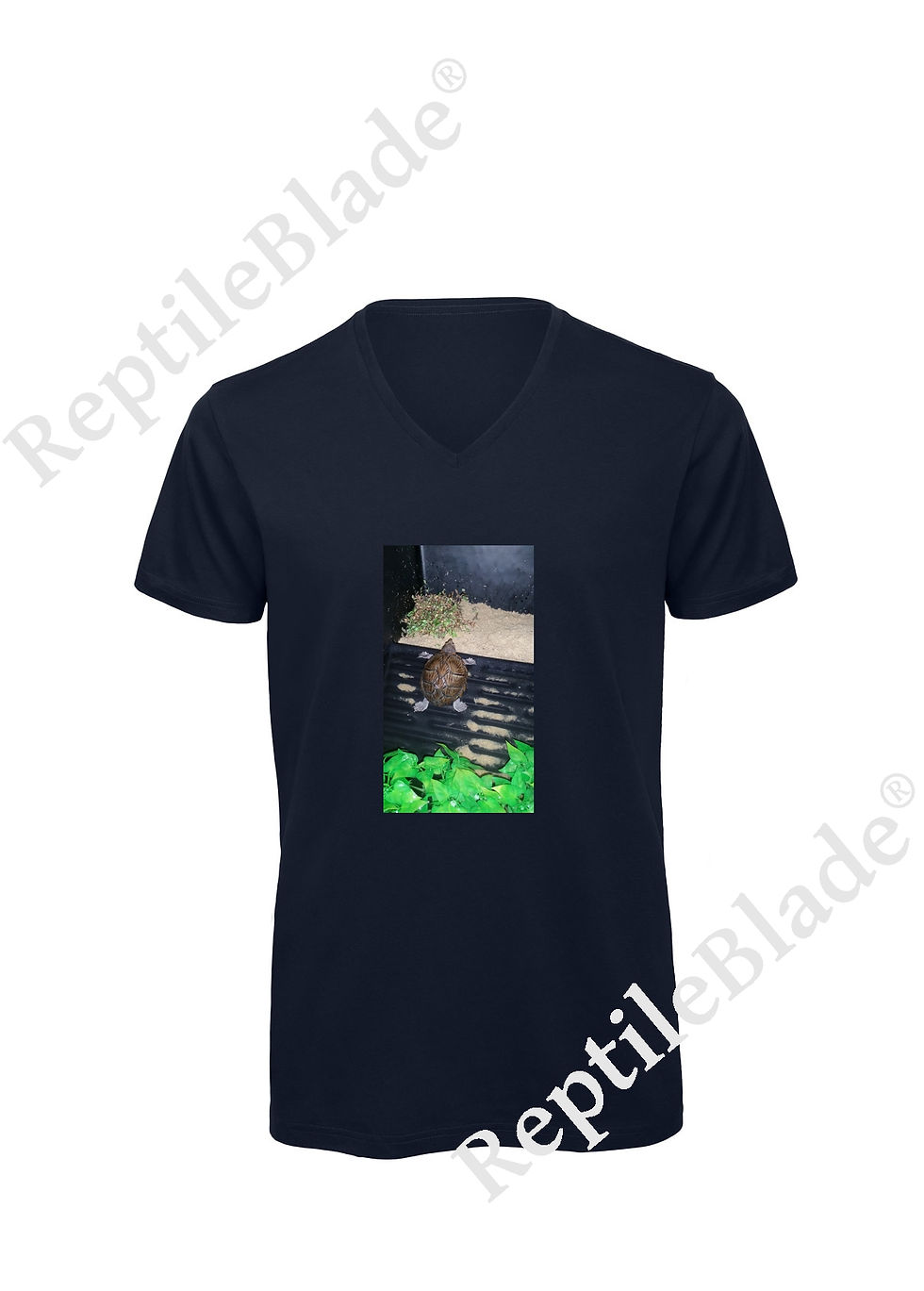 الصورة المصغرة: T-shirt homme col v "Lilo tortues"