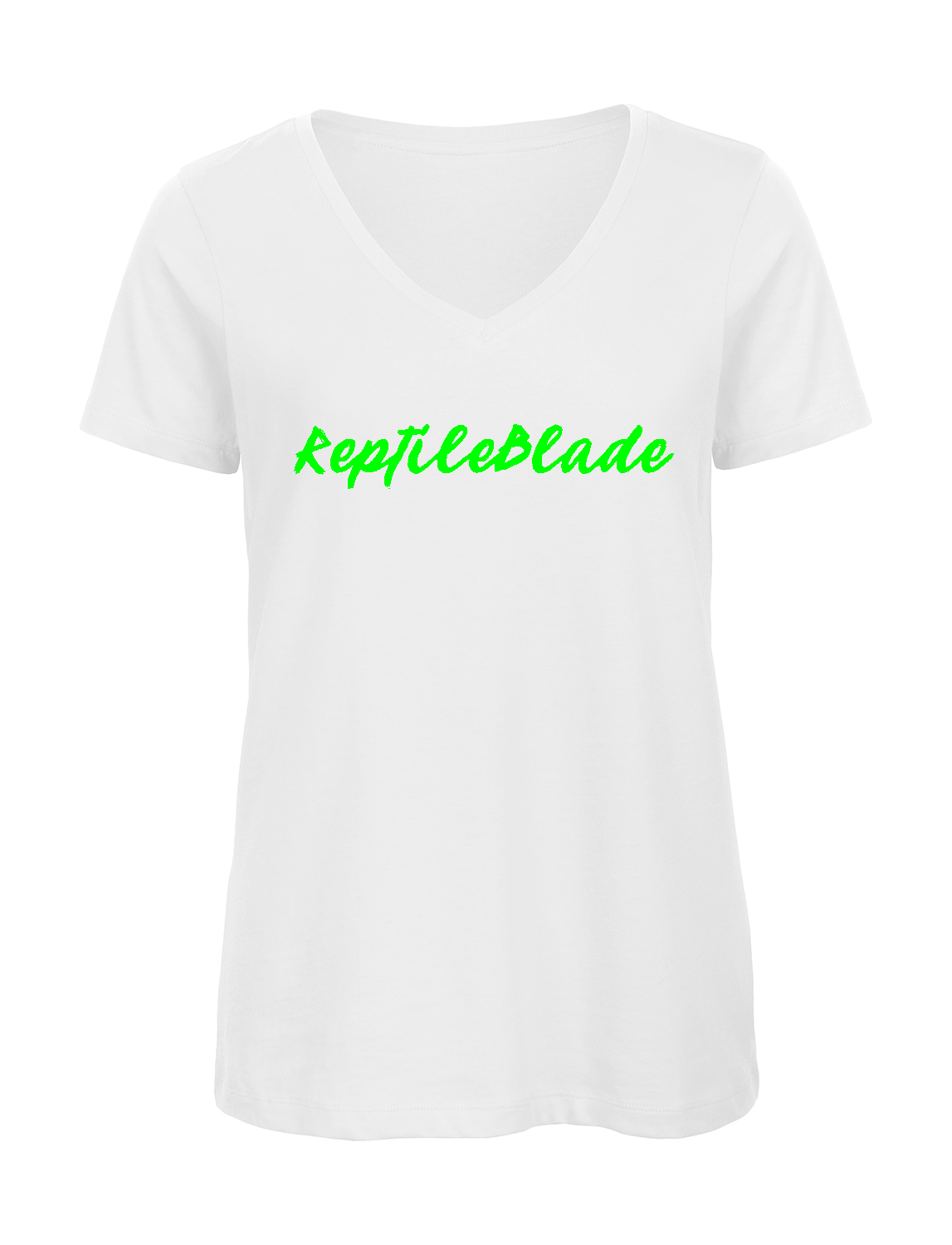 Miniature T-shirt femme col v "ReptileBlade"
