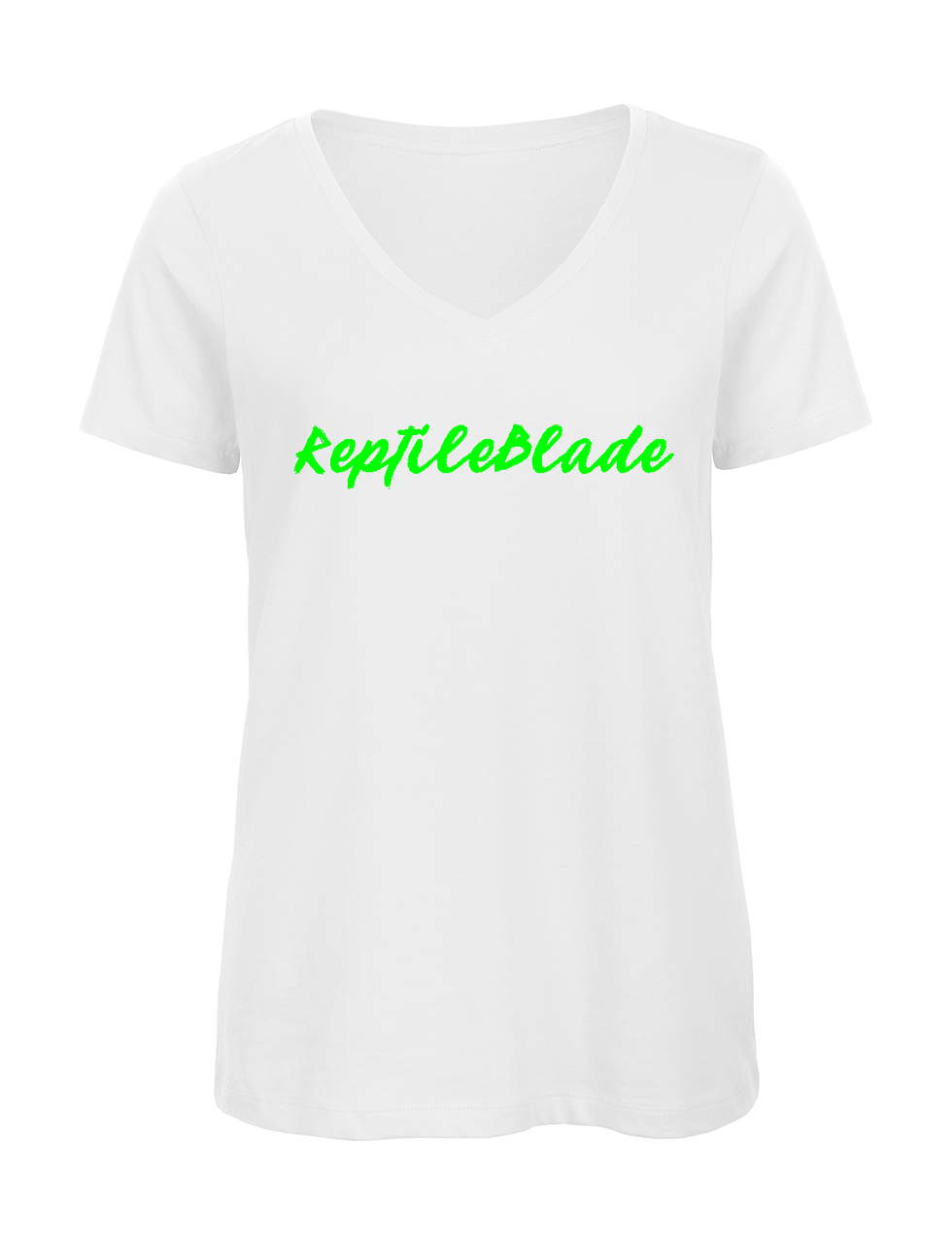 縮圖：T-shirt femme col v "ReptileBlade"