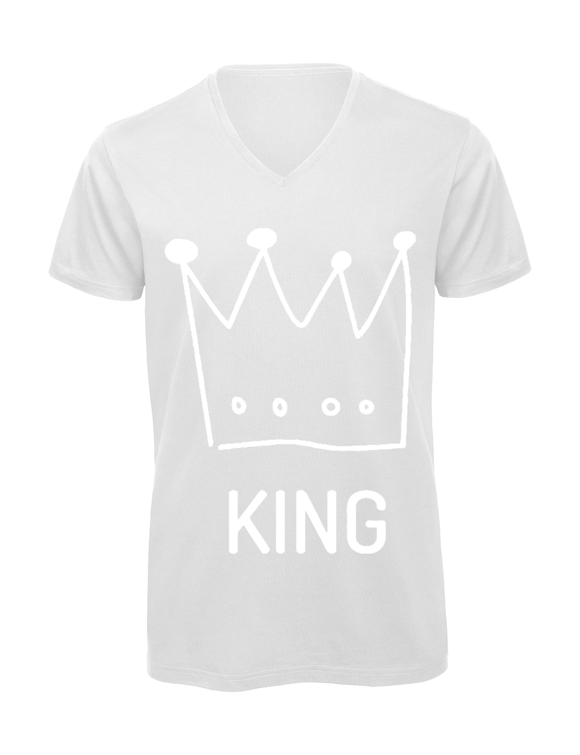 Miniature T-shirt homme col v "king"