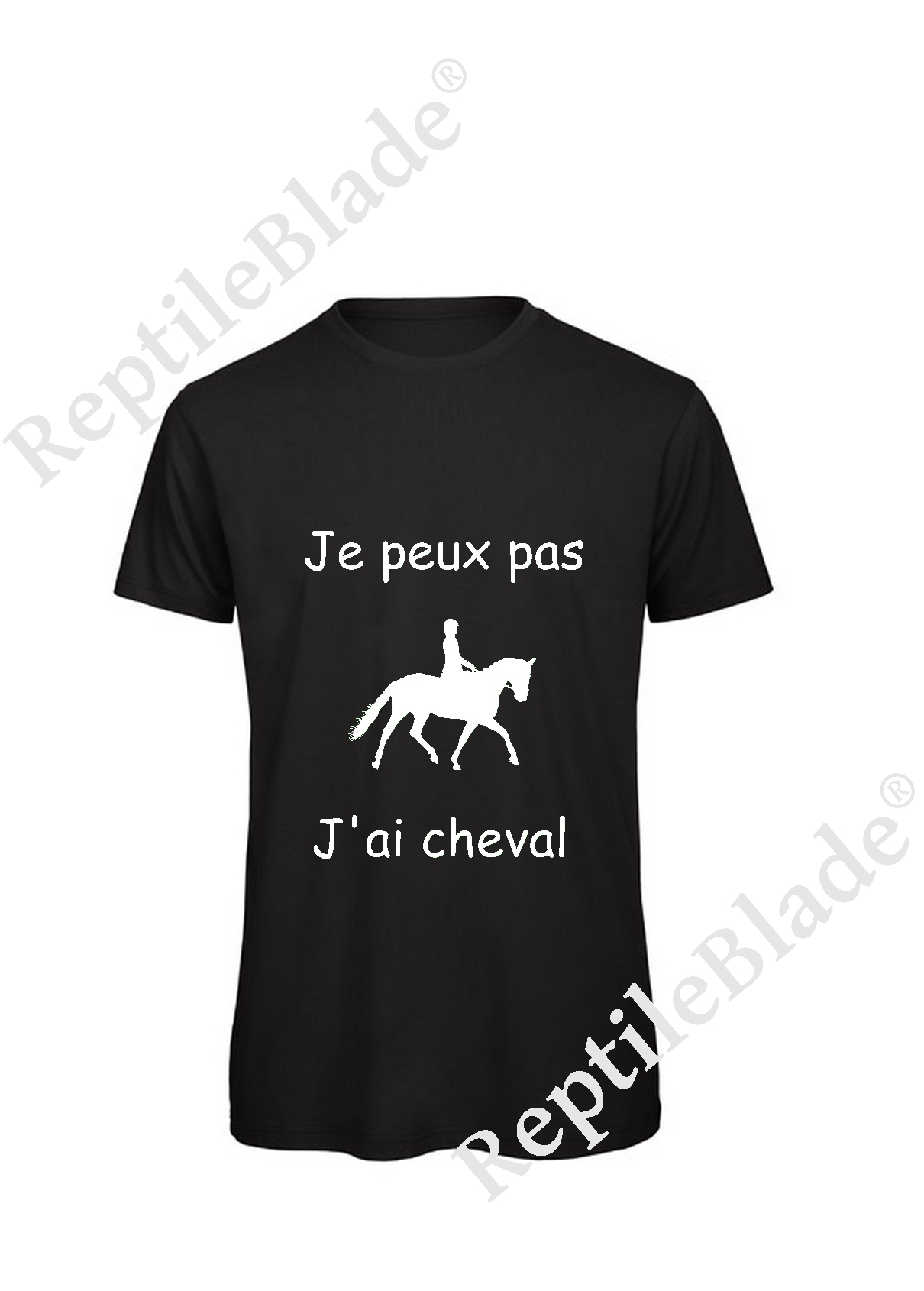 Miniature T-shirt homme "Je peux pas j'ai cheval"