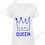 Miniature : T-shirt femme col v "queen"
