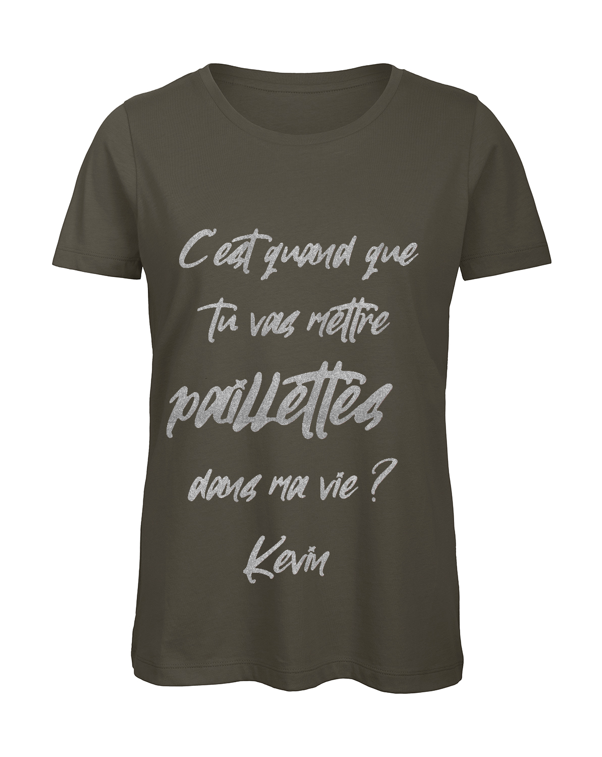 Miniature T-shirt femme "C'est quand que tu vas mettre des paillettes dans ma vie"