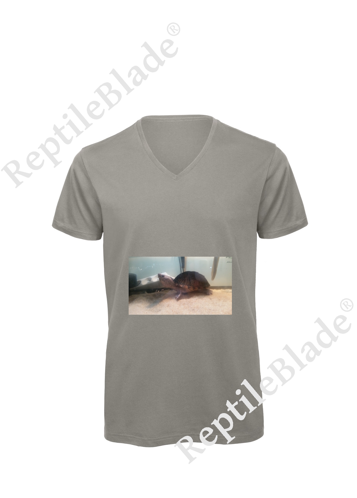 T-shirt homme col v "Lilo tortues"