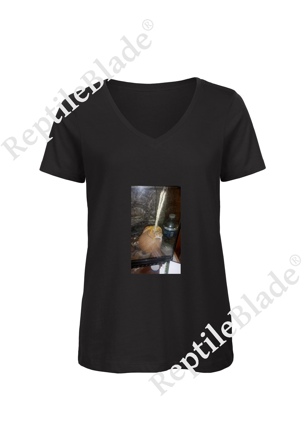 Miniature T-shirt femme col v "Lilo tortues"