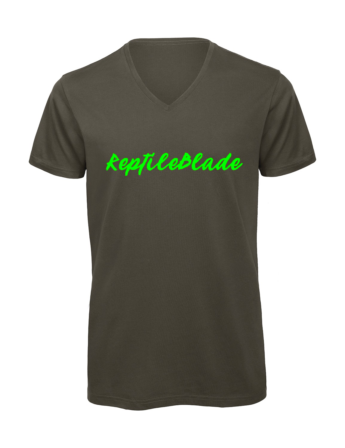 Miniature T-shirt homme col v "Reptileblade"