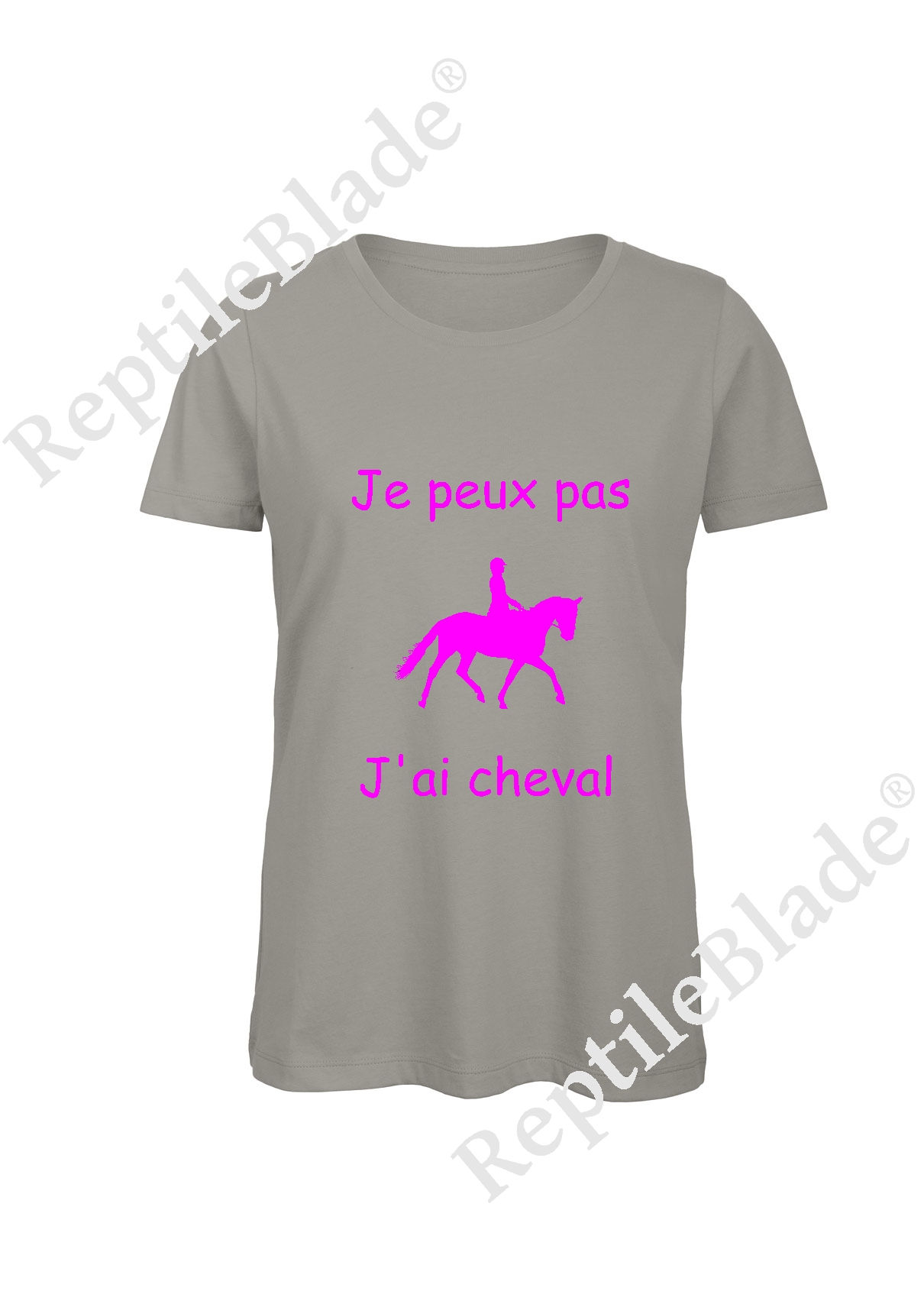 T-shirt femme "Je peux pas j'ai cheval"