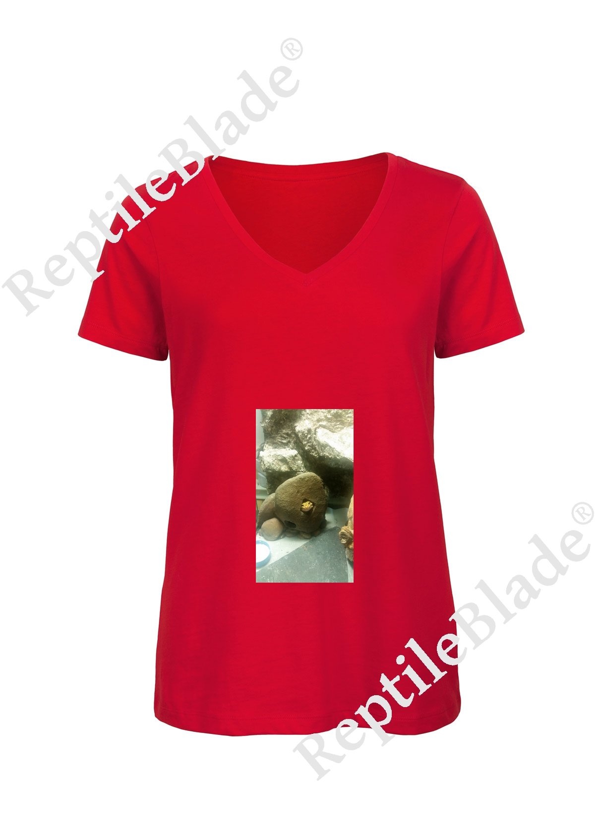 Miniature T-shirt femme col v "Lilo tortues"