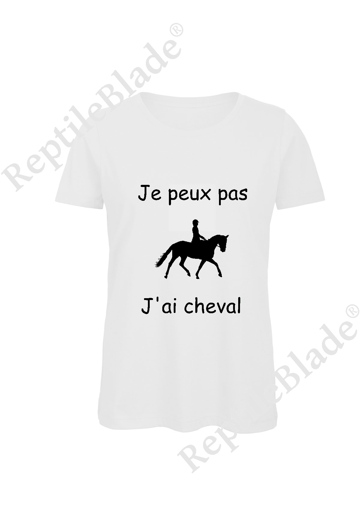 Miniature T-shirt femme "Je peux pas j'ai cheval"