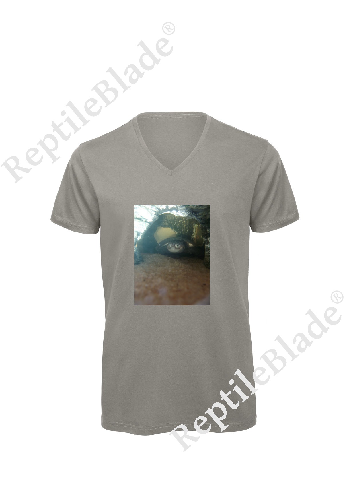 T-shirt homme col v "Lilo tortues"
