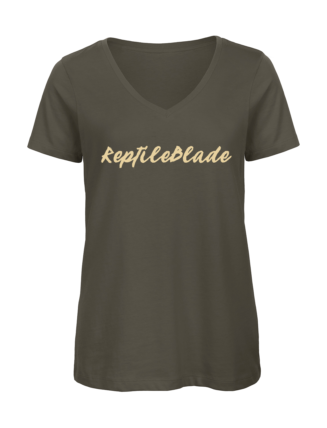 Miniature T-shirt femme col v "ReptileBlade"