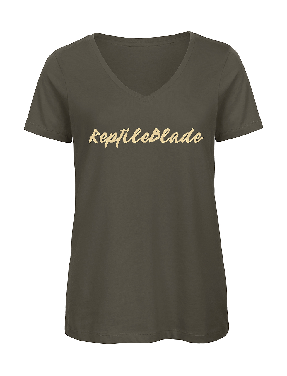 الصورة المصغرة: T-shirt femme col v "ReptileBlade"