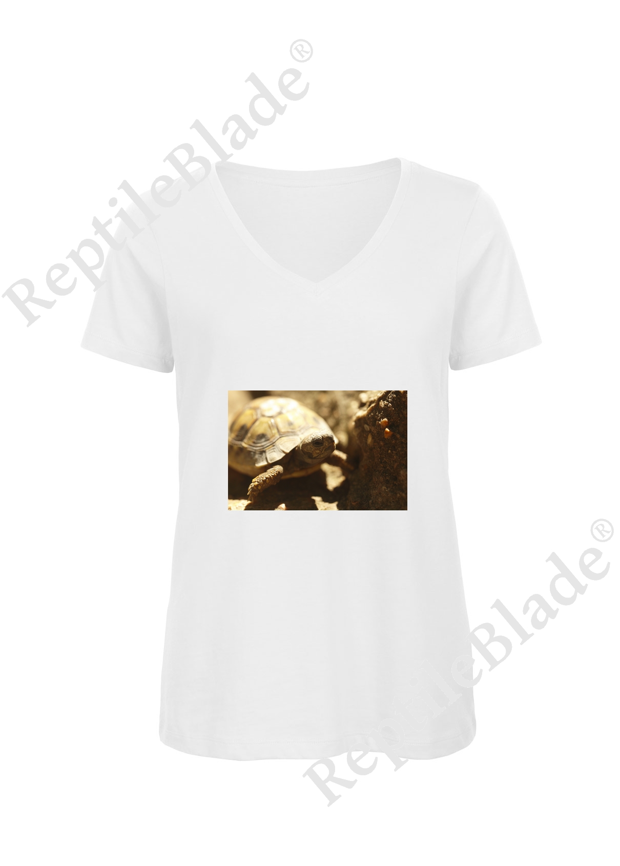 Miniature T-shirt femme col v "Lilo tortues"