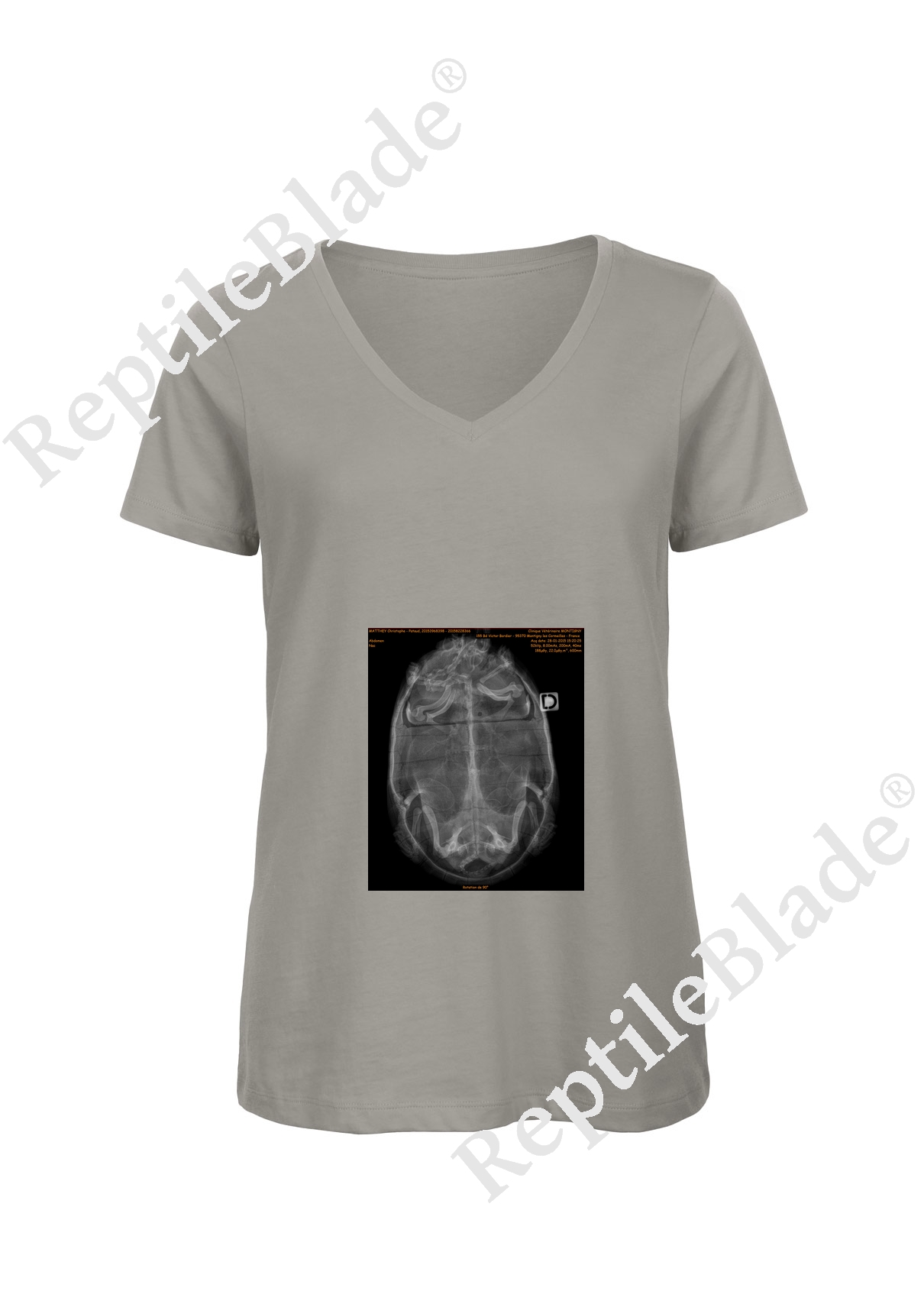T-shirt femme col v "Lilo tortues"