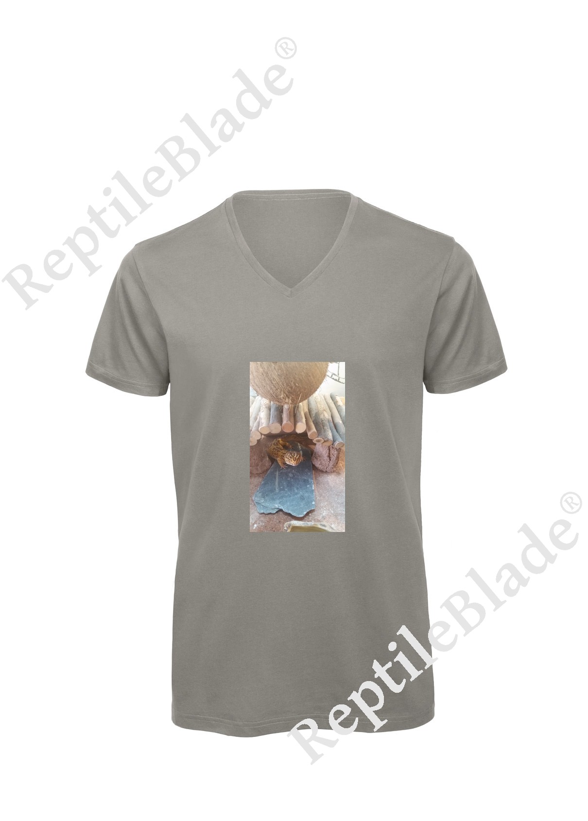Miniature T-shirt homme col v "Lilo tortues"