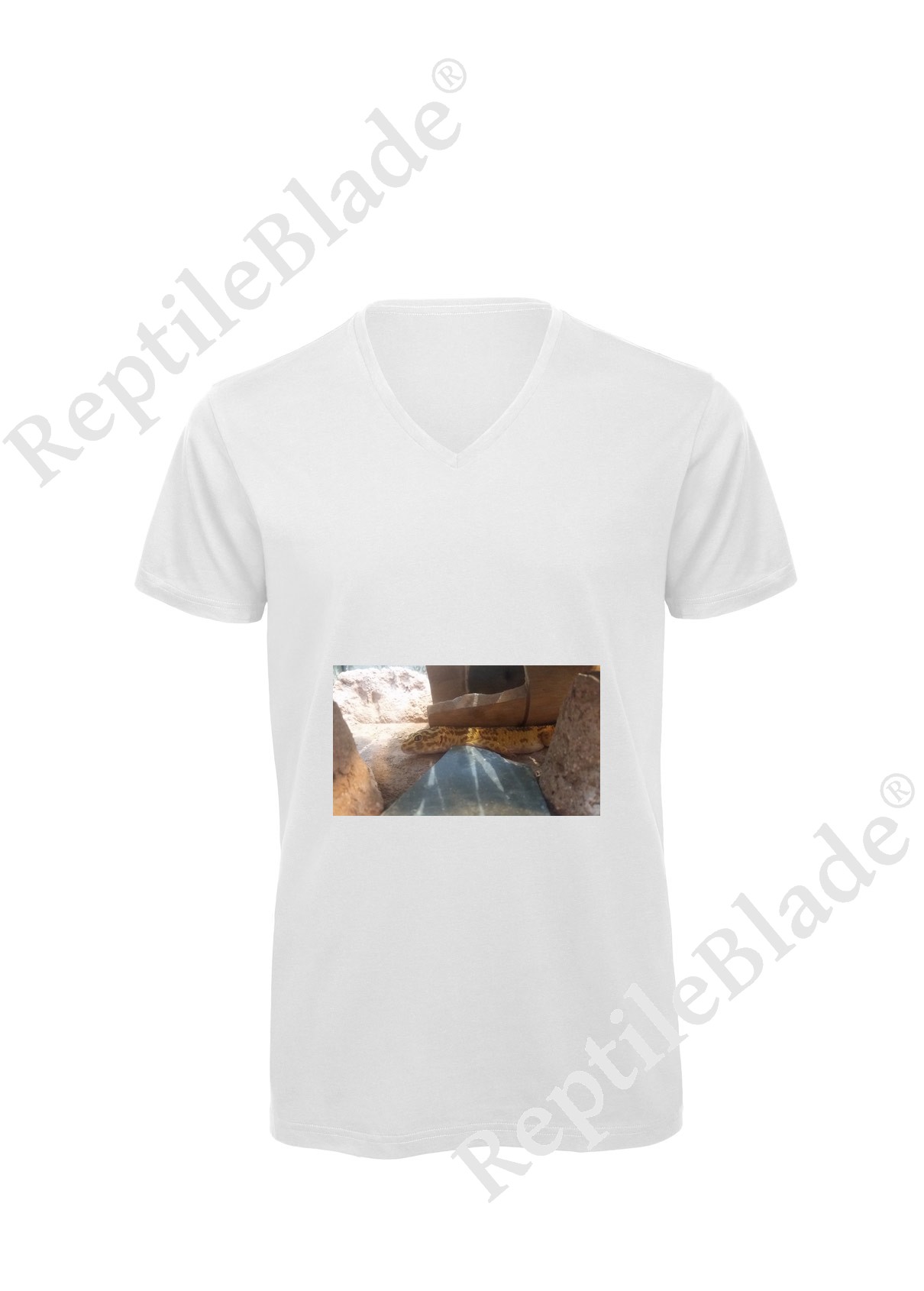Miniature T-shirt homme col v "Lilo tortues"