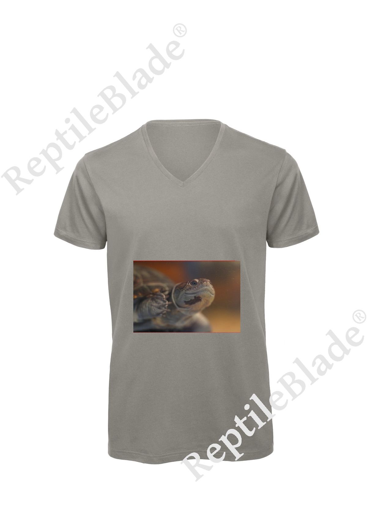Miniature T-shirt homme col v "Lilo Tortues"