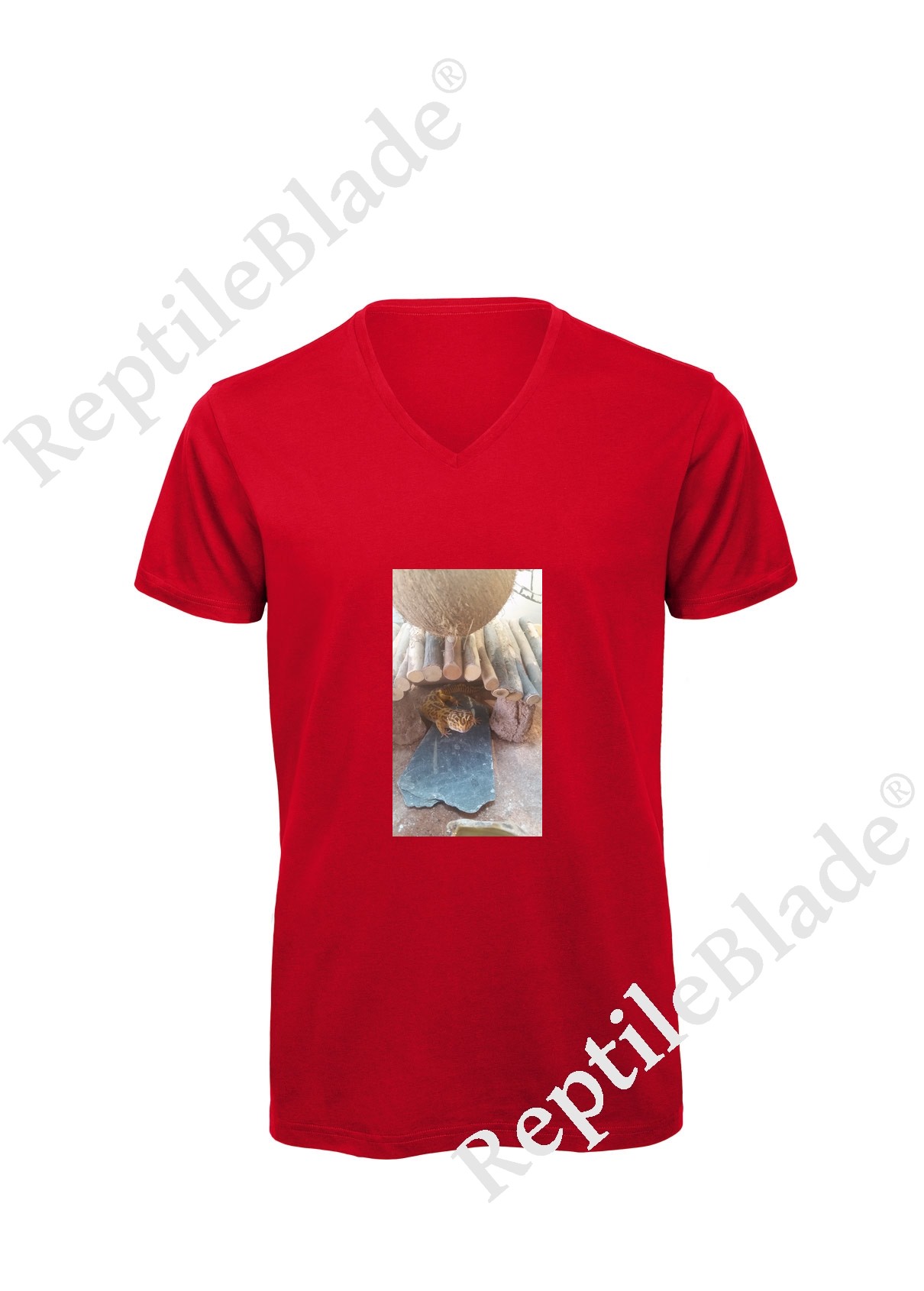 Miniature T-shirt homme col v "Lilo tortues"