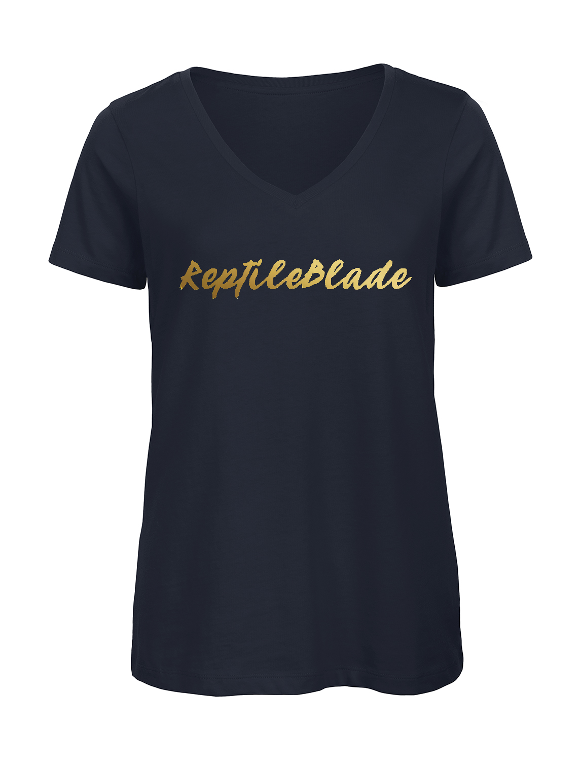 Miniature T-shirt femme col v "ReptileBlade"