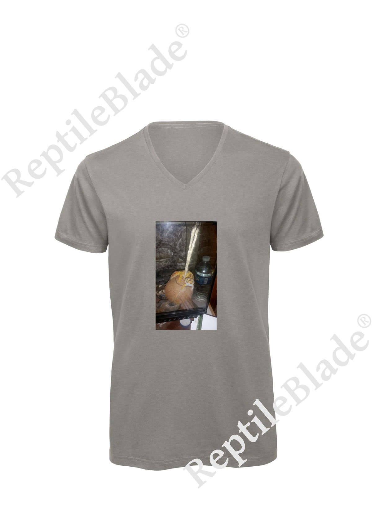Miniature T-shirt homme col v "Lilo tortues"