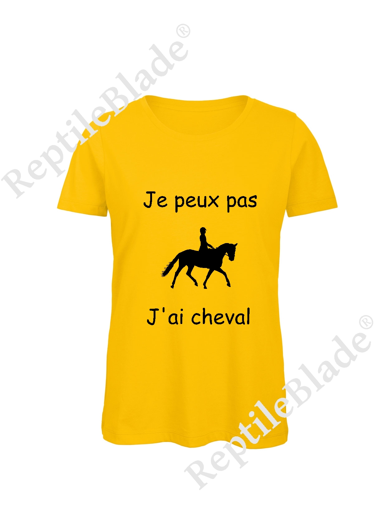 Miniature T-shirt femme "Je peux pas j'ai cheval"