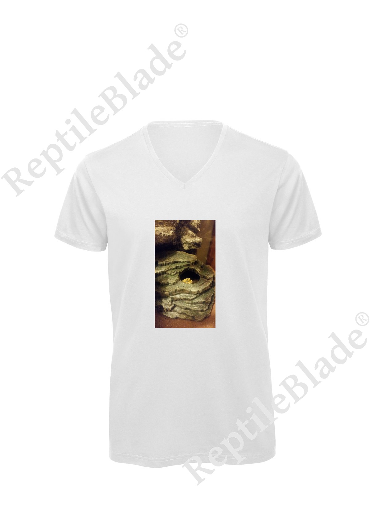 Miniature T-shirt homme col v "Lilo tortues"