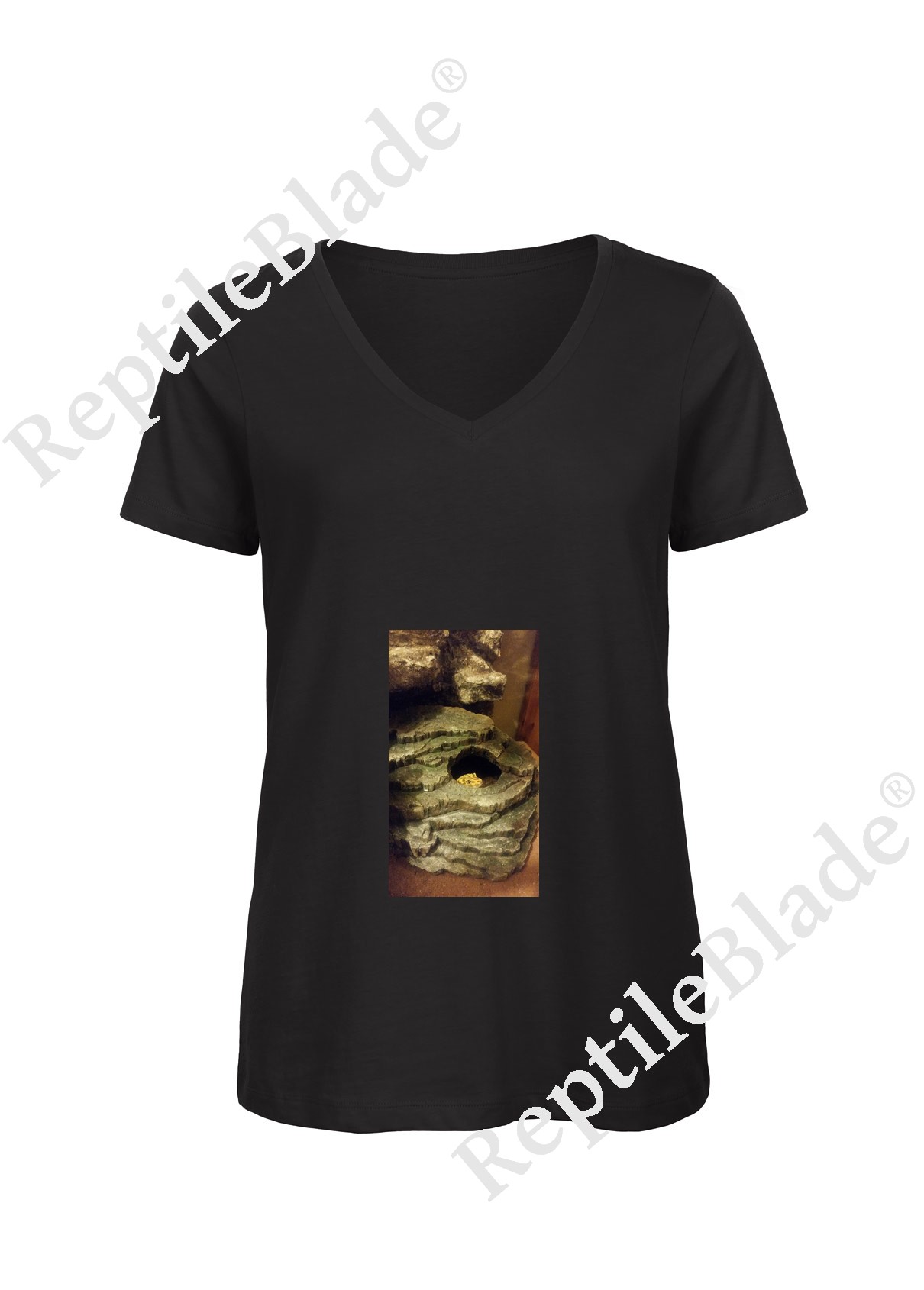 Miniature T-shirt femme col v "Lilo tortues"