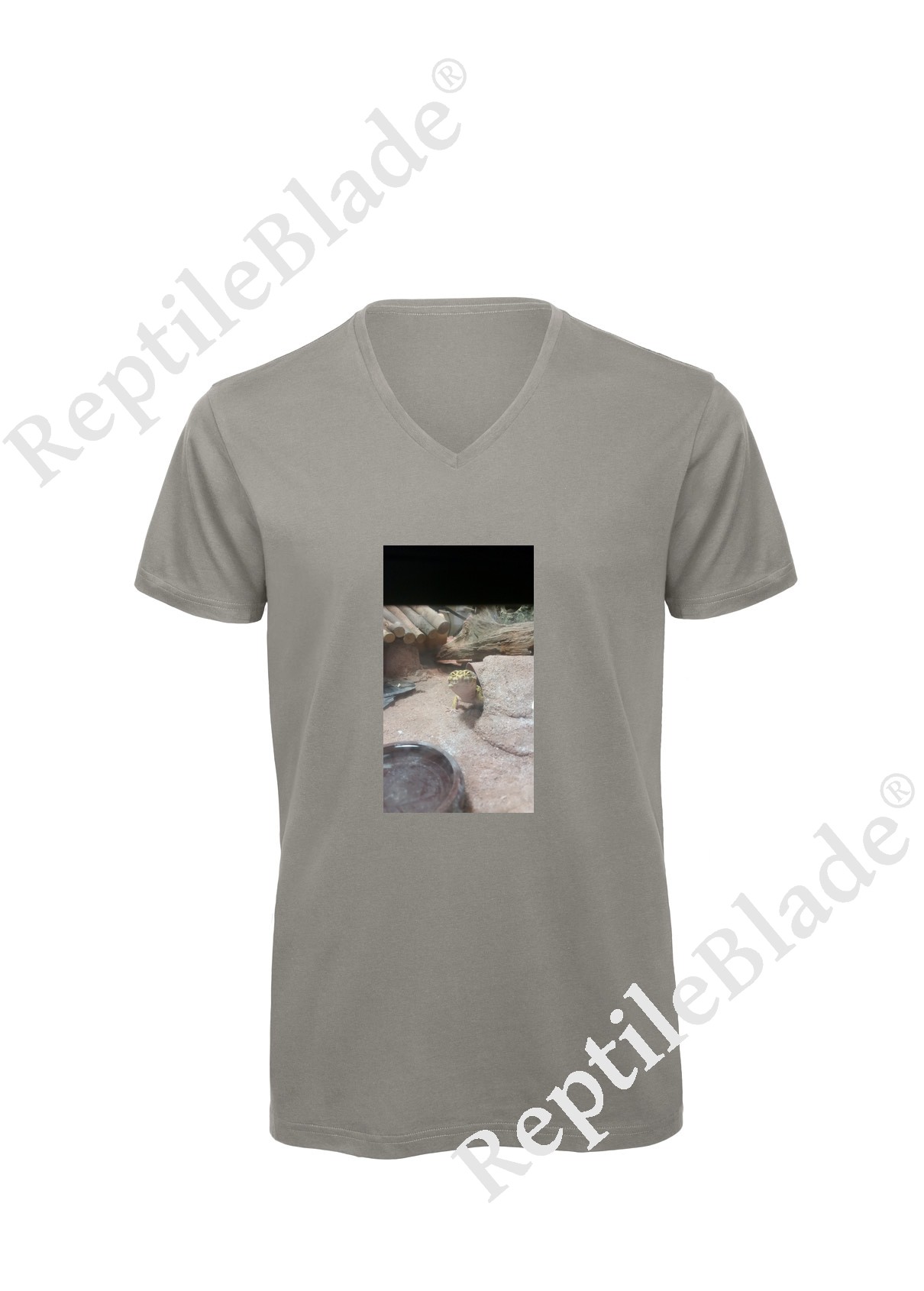 Miniature T-shirt homme col v "Lilo tortues"