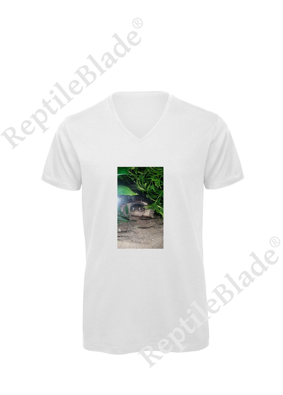 Miniatura: T-shirt homme col v "Lilo tortues"