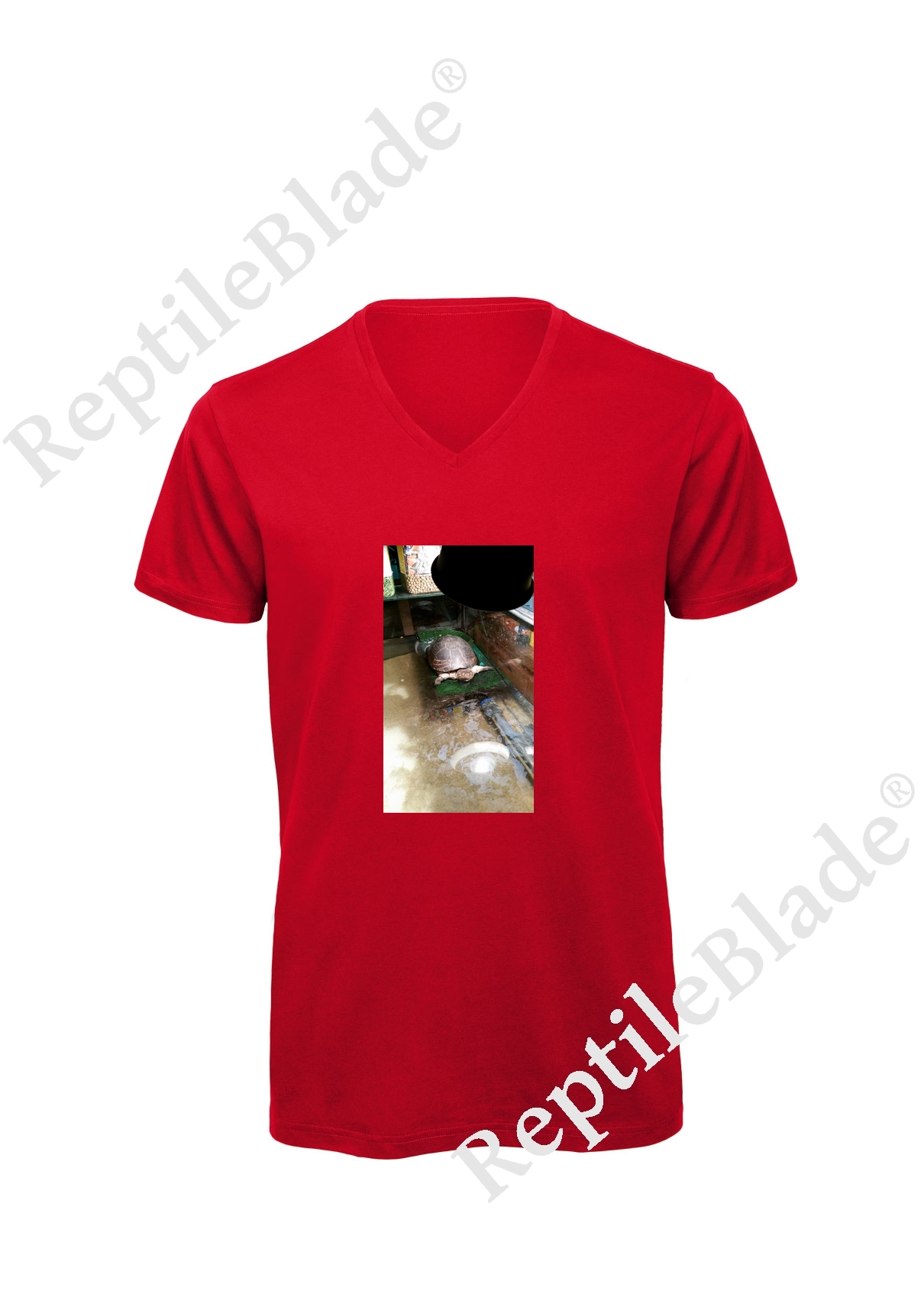 Miniature T-shirt homme col v "Lilo tortues"