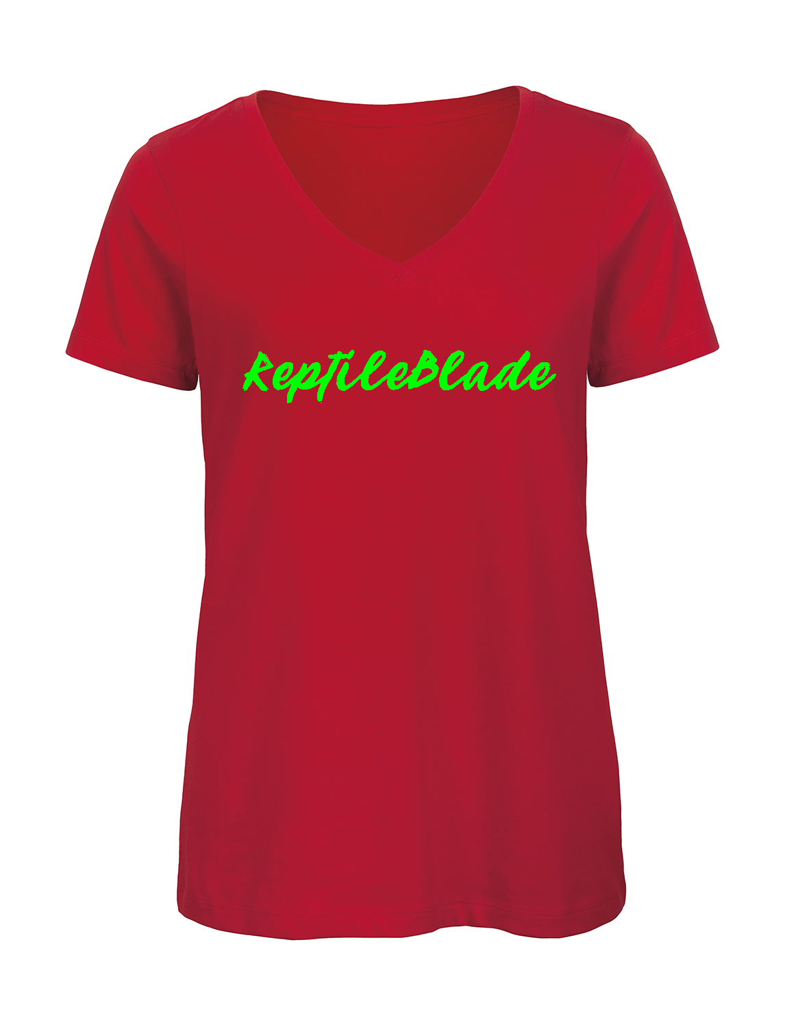 Miniature T-shirt femme col v "ReptileBlade"