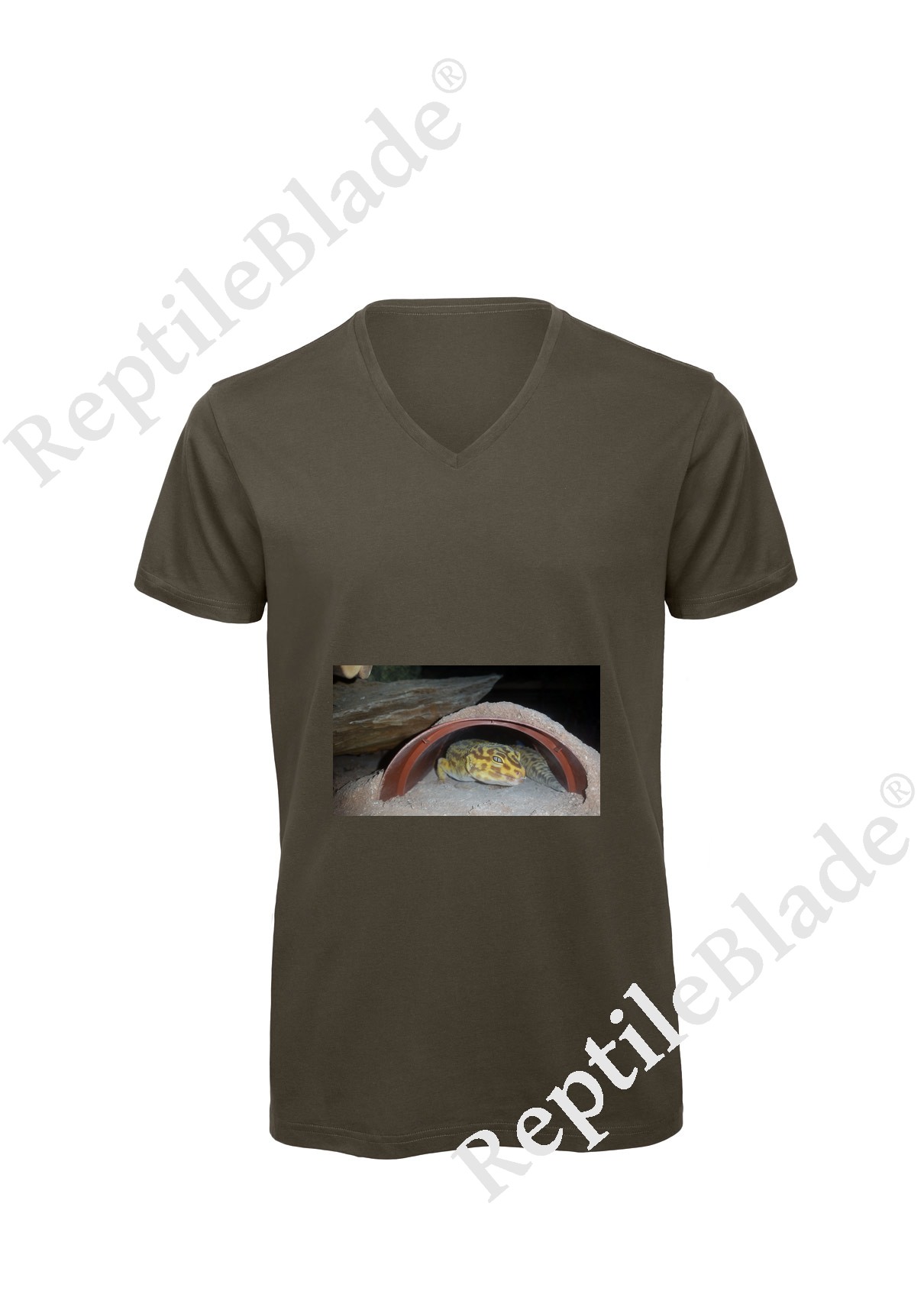 Miniature T-shirt homme col v "Lilo tortues"