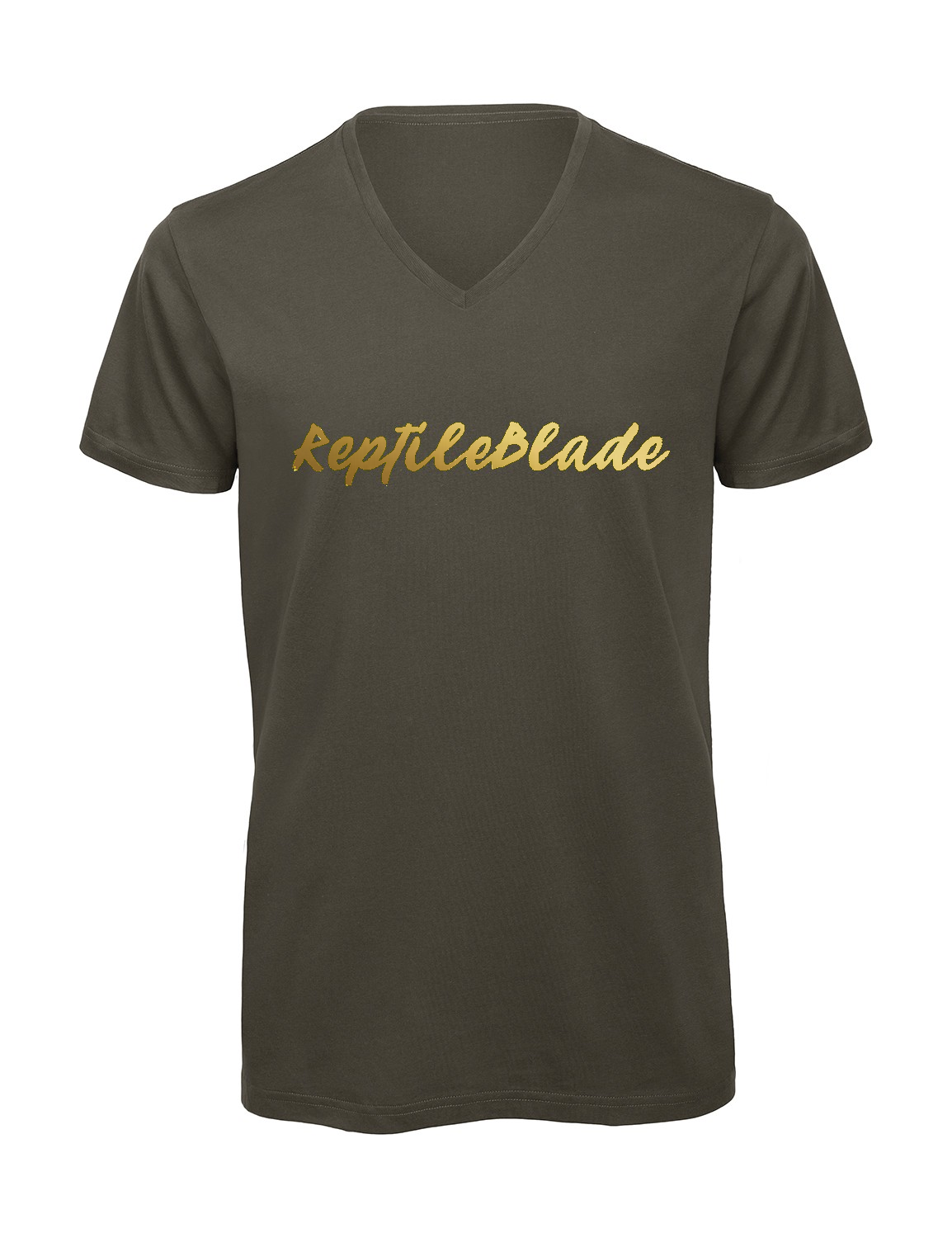 Miniature T-shirt homme col v "Reptileblade"