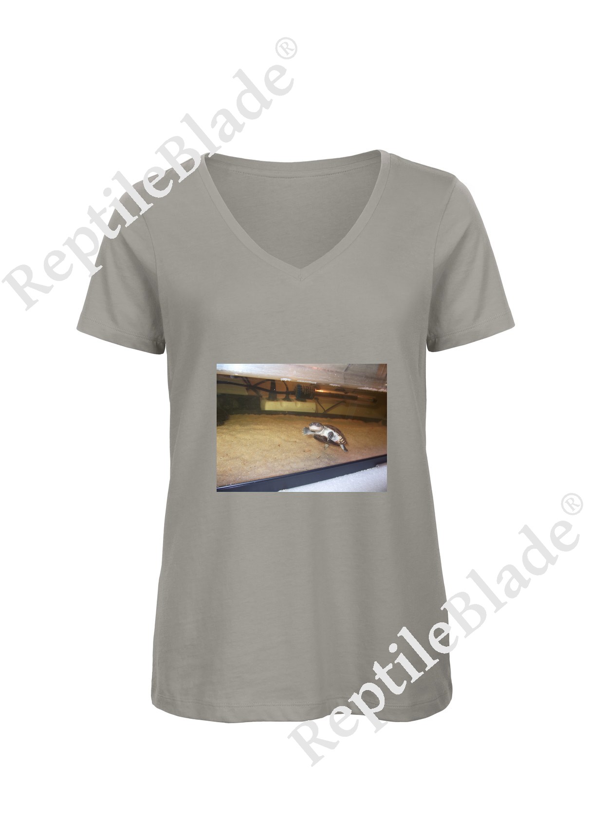 T-shirt femme col v "Lilo tortues"